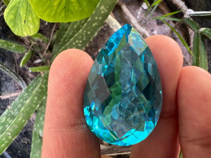 lab-glass-blue-topaz-pear-22x35-มิลลิเมตรmm-19-cts-กะรัต-royal-blue-topaz-carats-1-เม็ด-สี-บลูโทพาส-พลอย-blue-topaz-culture-stone