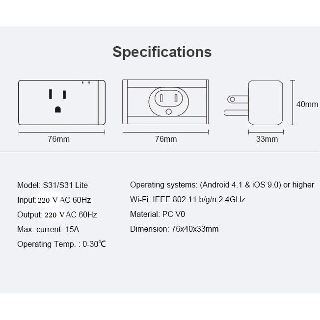 sonoff-s31-มีประกัน1ปี-ปลั๊กอัจฉริยะ-จากประเทศไทย-220v-รับสินค้าเร็ว-1-3-วัน