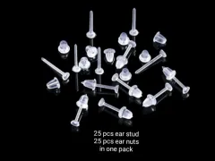 Bulk Clear Silicone Earring Backs - Hypoallergenic Earring Stoppers - Soft  Plastic Ear Nuts - Earring Backings - Rubber Earring Plug End