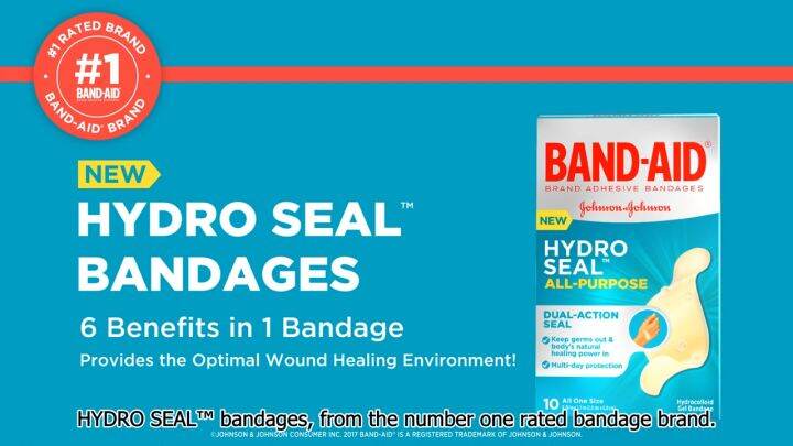 Band-Aid Hydro Seal Waterproof Bandages - Hydrocolloid Gel Bandage SOLD ...