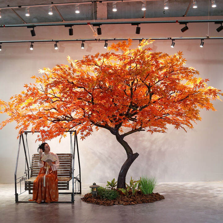 Artificial Maple Tree Fake Maple Tree Large Shopping Mall Hotel Green