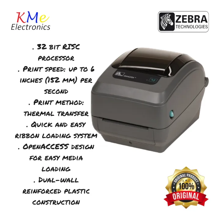 ZEBRA GX420t Thermal Transfer Desktop Printer Print Width of in USB  Serial and Ethernet Port Connectivity Barcode Thermal Printer (Refurbished)  AWB Printer, Waybill Printer Lazada PH