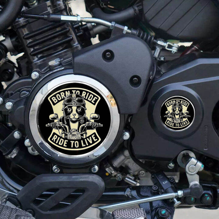 Harley Davidson LOGO Stickers Ride To Live Emblem Motorcycle Metal Decal Fuel Tank Cat