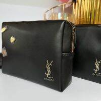 YSL Beaute Black Makeup Bag Pouch ? ปักดาว+หัวใจ