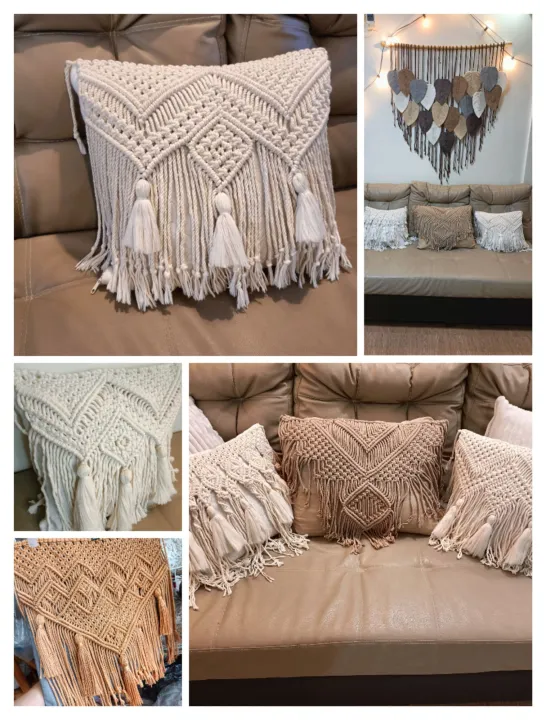 Macrame handmade Cushion throw pillow case Lazada PH