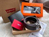 กระเป๋าตังค์และเข็มขัดหนังแท้?Set levi’s พร้อมส่งจากในไทย