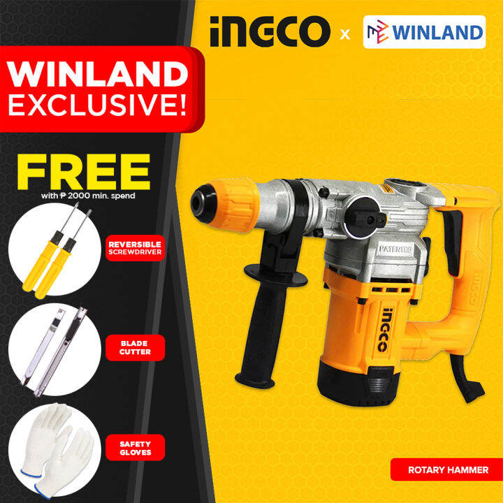 Ingco By Winland Rotary Hammer Drill Chipping Gun 1050w Sds Plus