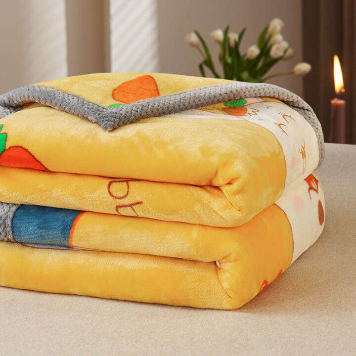 Winter Coral Fleece Bed Sheet OnePiece Fleecelined Thick Wool Blanket