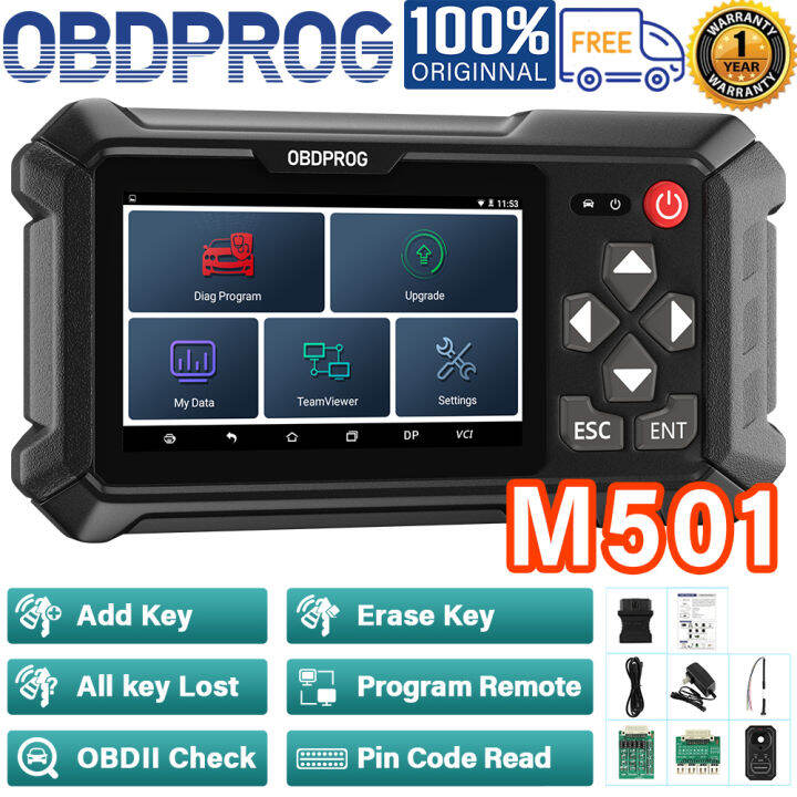 OBDPROG 501 Car Key Programmer OBD2 Diagnostic Tool Wifi Remote Key
