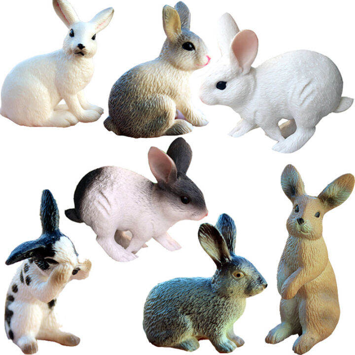 Children's Toy Simulation Farm Animal Model Plastic Bunny Giant Large ...