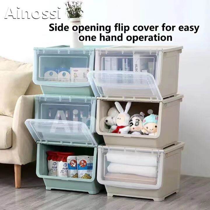 Children's Toys LargeCapacity Stackable Plastic Storage Box Wheels