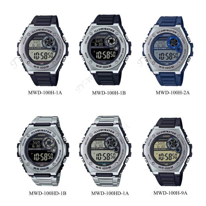 Reloj Casio Digital Hombre MWD-100H-1AV - La Relojería.cl