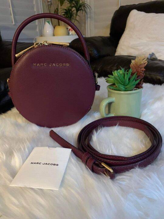 Marc Jacobs Round Crossbody Bag (Maroon) Lazada PH