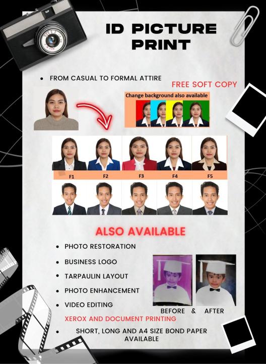 Id Picture Print Package 2x2 15x15 1x1 Passport Size Id Picture All Package With Or 8578