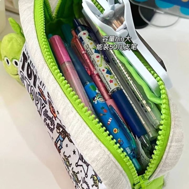 พร้อมส่ง-กระเป๋าใส่ดินสอ-กระเป๋าใส่เครื่องเขียน-แถมตุ๊กตากรีนแมน-ลายtoy-story-กล่องดินสอ-อุปกรณ์การเรียน