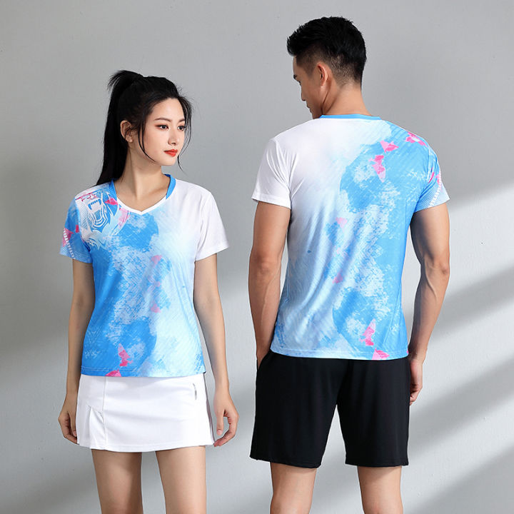 New badminton clothes men and women's fast drying Sportswear team