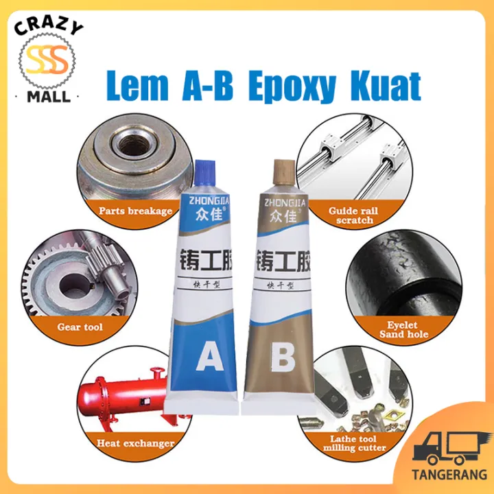 100 Gr Lem Ab Epoxy Kuat Metal Casting Glue Anti Bocor Lem Ab Epoksi A