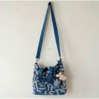 Embroidery picnic tote กระเป๋าผ้าฝ้ายปักมือทรงปิคนิค