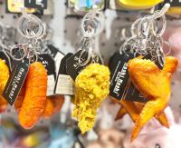 พวงกุญแจ ของขวัญ ไก่ทอด ไส้กรอก  Chicken Sausage Keychain birthday gift