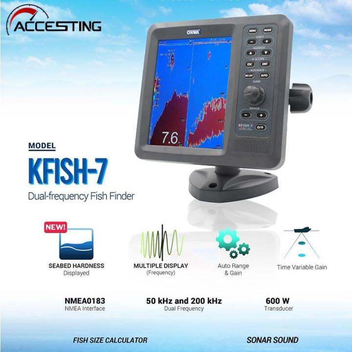 Marine fish Finder ,depth sounder ONWA KFISH 7 sonar fish finder, With