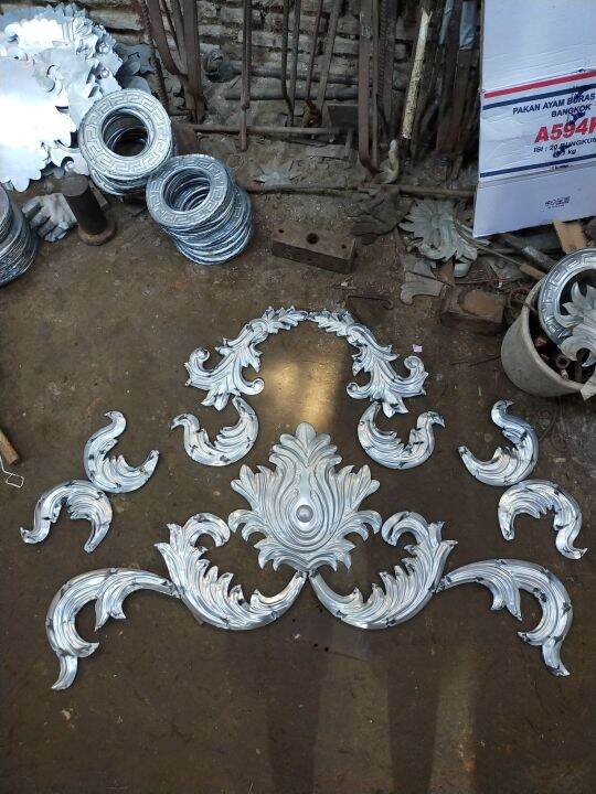 ornamen pagar besi plat besi tampilan 2muka | Lazada Indonesia