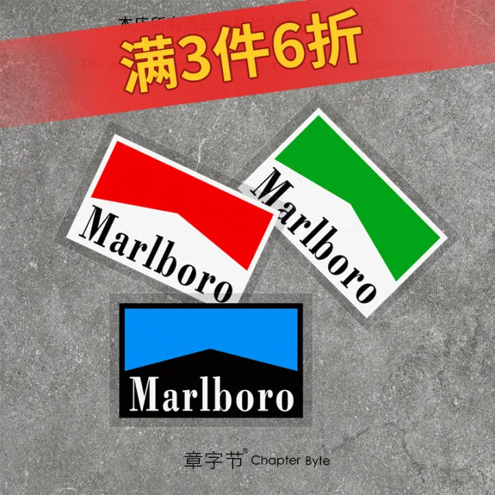 Marlboro Car Sticker Electric Motorcycle Body Reflective Sticker Hong
