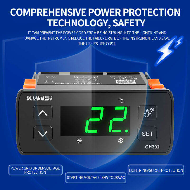 KWSCH302 Digital Temperature Controller Thermostat AC110220V 60/50HZ