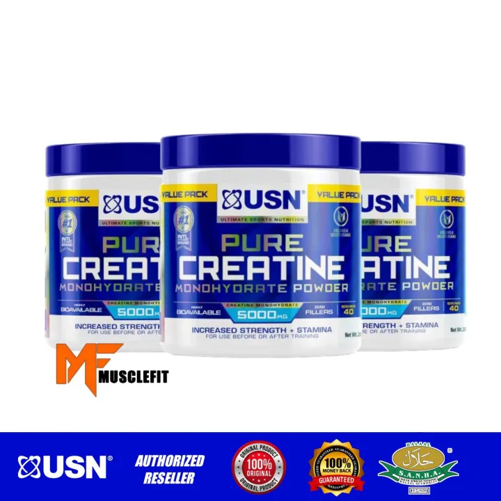 Usn Pure Creatine Monohydrate Unflavored 200 G 40 Servings Lazada 