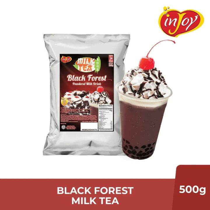 Injoy Black Forest Milktea [500g] Premium Milktea Flavor Powdered Milk Tea Drinks Lazada Ph