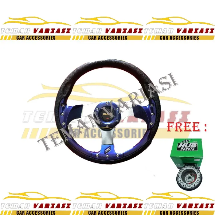 Paket Setir Stir Steer Rasing Racing Import Impor Inch Inch Blue