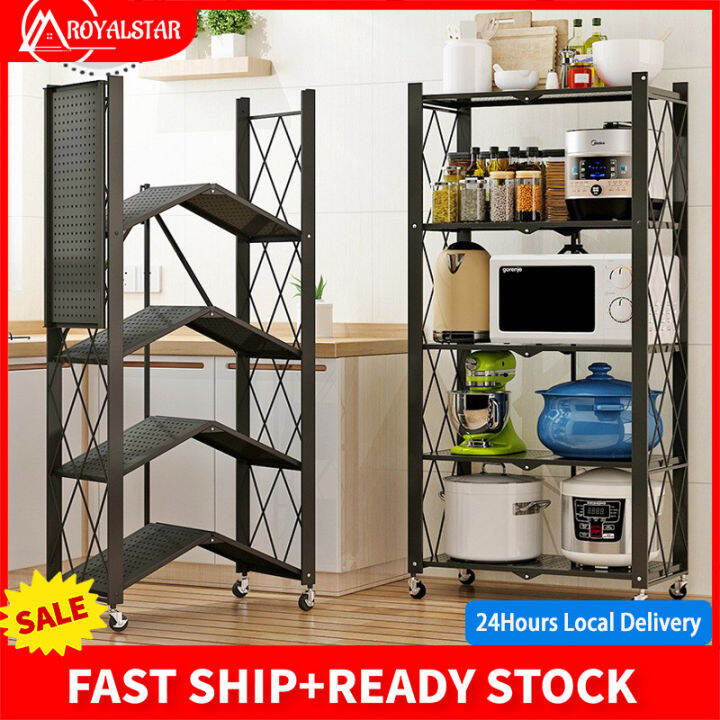 Royalstar 3/4/5 Layers Folding Kitchen Racks Multipurpose Foldable