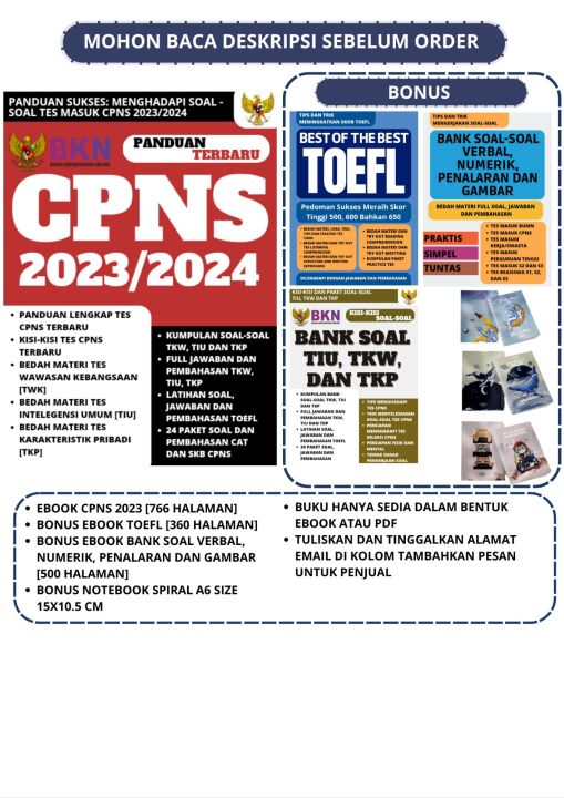 Buku Tes CPNS 2023/2024 : Pedoman Sukses Menghadapi Soal-Soal, Jawaban ...