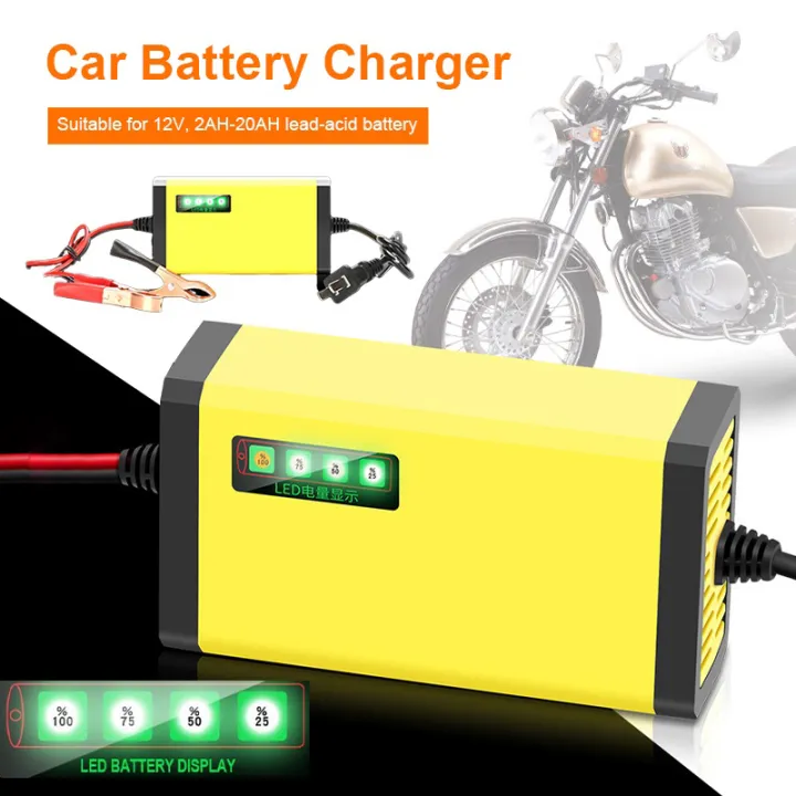 【COD/24 hours delivery】12V 6A Car Battery Charger Smart Fast Charger