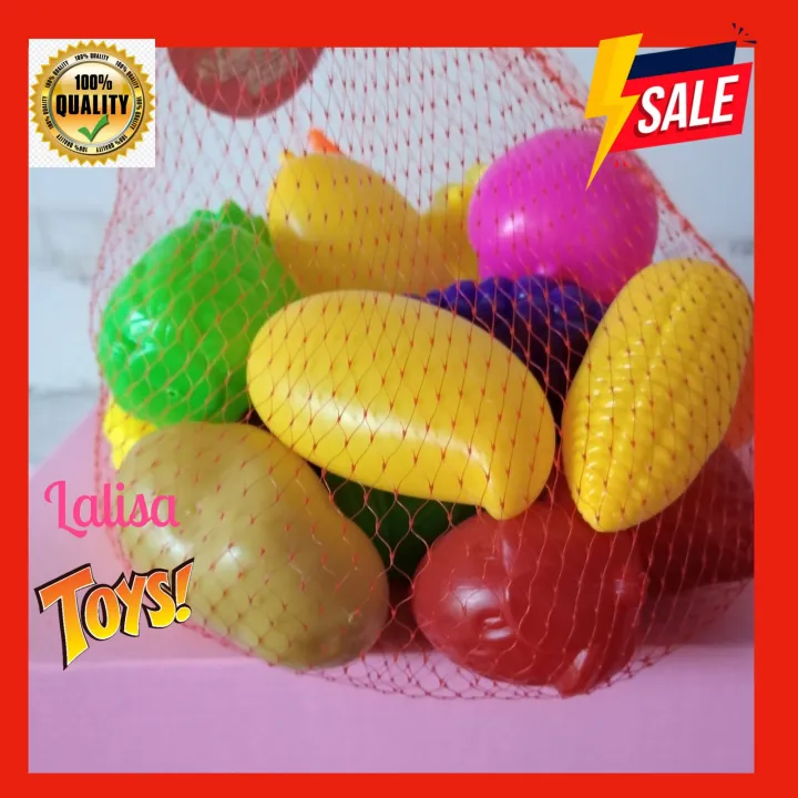 FRUITS TOYSET PLASTIC FRUITS SET COLORFUL FRUITS NON TOXIC PLASTIC