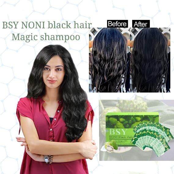 20 PACKS /BOX] BSY NONI NATURAL HERBAL BLACK HAIR COLORING SHAMPOO 纯天然有机染发乳  | Lazada