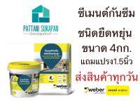 Weber dry 1k flexshield ขนาด4กิโลกรัม แถมแปรงทาสี1อัน