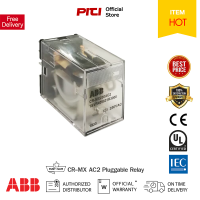 ABB Pluggable Relay ABB ปลั๊กอินรีเลย์แบบใช้งานทั่วไปไม่มี LED แบบไม่มีก้านโยกทดสอบ รุ่น CR-MX AC2 250V 7A Without LED