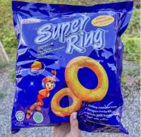 ชีสบอล ขนมซุปเปอร์ริงชีส ห่อใหญ่สุดคุ้ม 8 ห่อย่อย (Super Ring Cheese) ขนมชีสยอดฮิต อร่อย เต็มคำ จากมาเลเซีย Exp.31/8/23