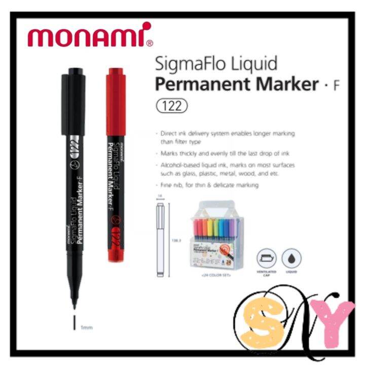 Monami Sigmaflo Permanent Marker F122 Lazada