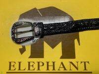 เช็มขัดหนังจระเข้แท้หัวชุดกล๊อฟ1.2”แบรนด์Elephabt