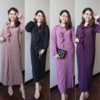 Maxidress Fashion pleat dress เดรสยาวเนื้อผ้าอัดพลีท แฟชั่นชุดพลีท ชุดเดรสแขนยาวอิสลามมุสลิม แฟชั่นสาวอวบ ชุดใส่ออกงาน ชุดเดรสยาวสีสุภาพNewcollection