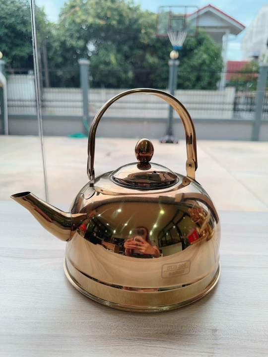 dt76-13-กาน้ำชาสแตนเลสสีทองทรงอ้วนพร้อมหูหิ้วขนาด-2-4-ลิตร