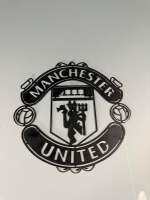 ฉลุลายโลโก้ แมนยู Manchester United ขนาด25*25 หนา 1.2mm ไม่ทำสี