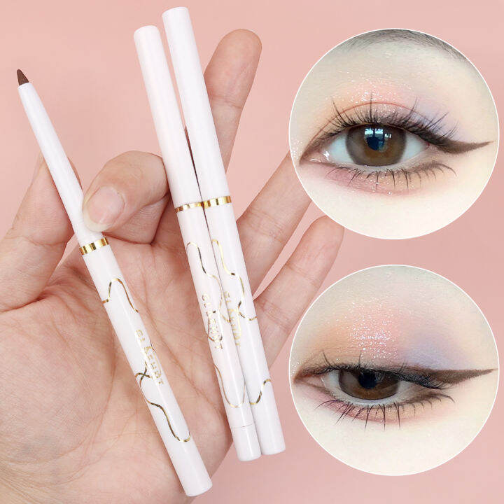 Eyeliner Tahan Air Pensil Gel Coklat UltraSlim 2Mm Lembut Mudah Tinggi