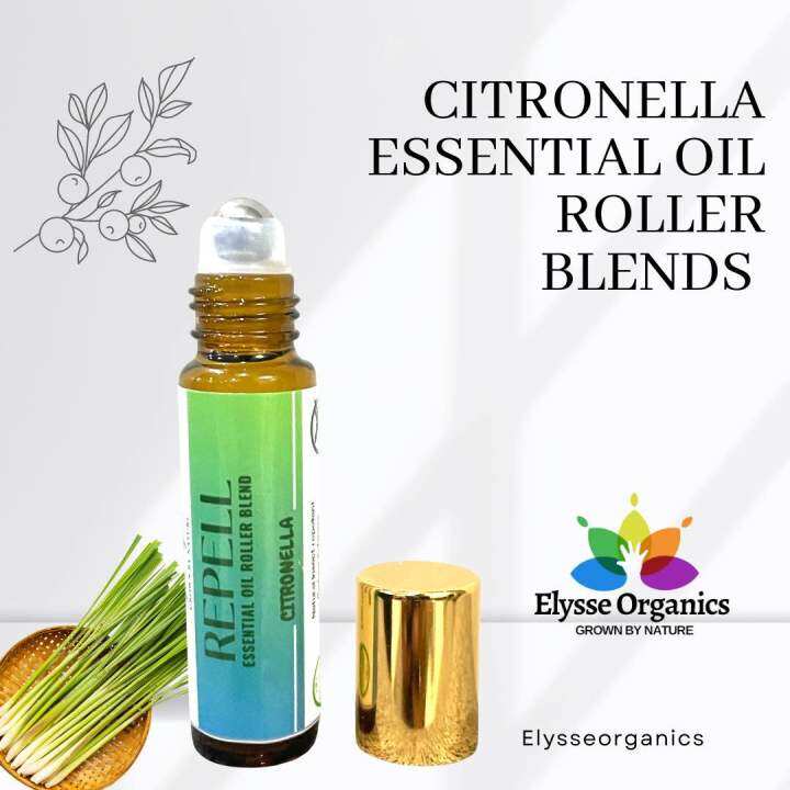CITRONELLA ESSENTIAL OIL ROLLER BLENDS INSECT REPELLENT ANTI MOSQUITO BITES PERFECT FOR BABIES
