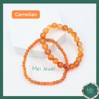 Carnelian คาเนเลี่ยน สร้อยข้อมือหินนำโชง