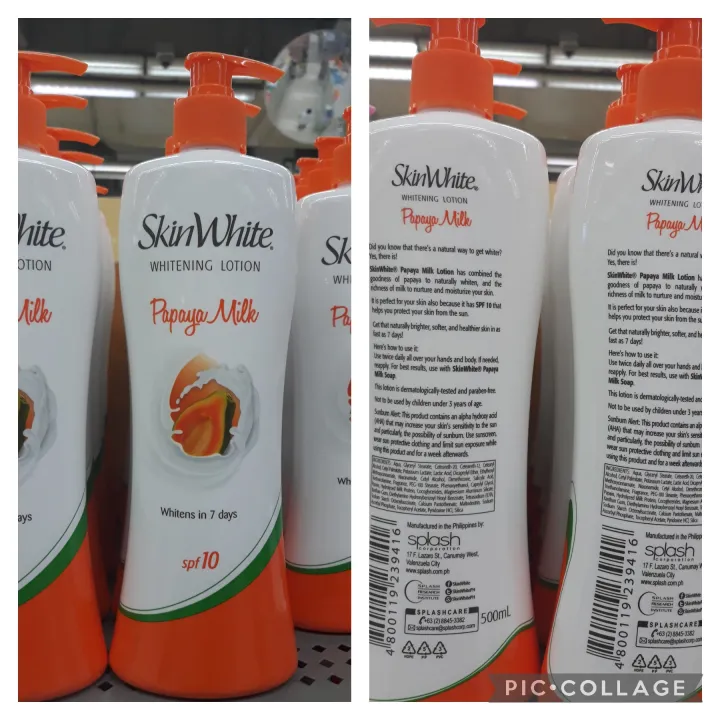 SkinWhite Whitening Lotion Papaya Milk 500ML Lazada PH