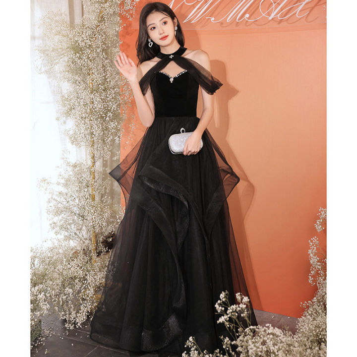 Formal black dress discount for debut party