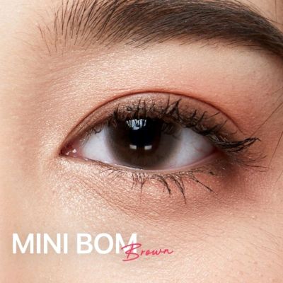 Mini Bom Brown (ขนาด14.2) มีค่าสายตาและสายตาปกติ  คอนแทคเลนส์  Kitty Kawaii