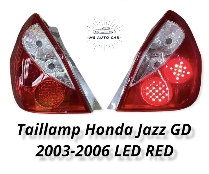 ไฟท้าย-jazz-gd-2003-2004-2005-2006-ไฟท้ายแต่ง-ไฟท้ายโดนัท-honda-jazz-gd-led-taillamp-honda-jazz-gd
